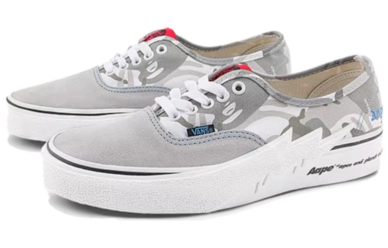 Vans X Aape Authentic Bolt Sneakers 'Grey Blue' VN000BWCY31