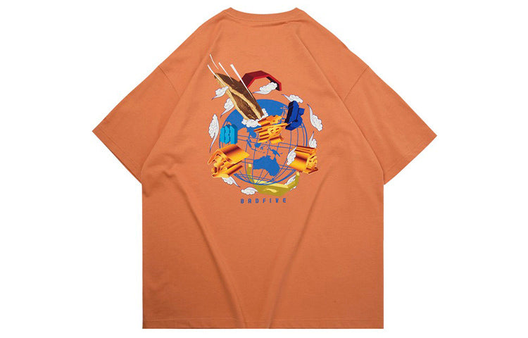 Li-Ning BADFIVE Loose Short Sleeve 'Orange' AHSQ549-3