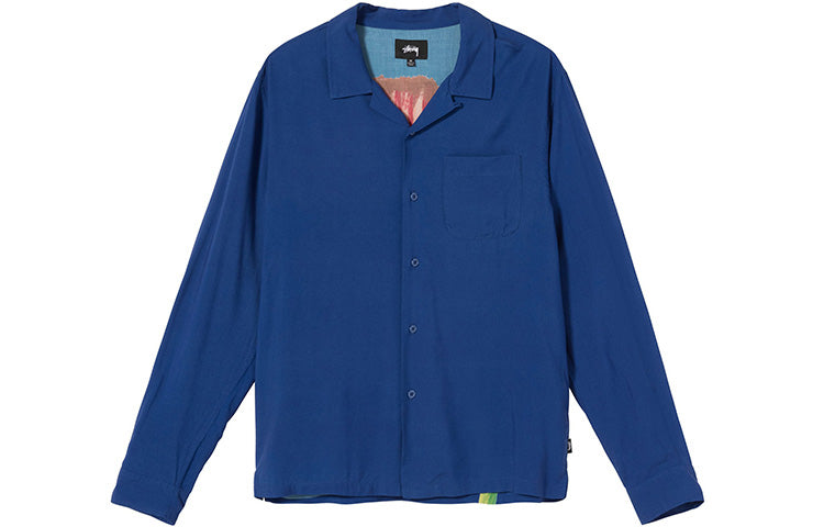 Stussy Big Poppy Ls Shirt 'Blue' 1110145