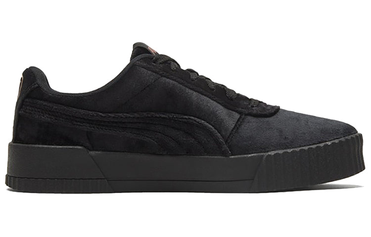 (WMNS) PUMA Carina Velvet Black/Gold 375886-01