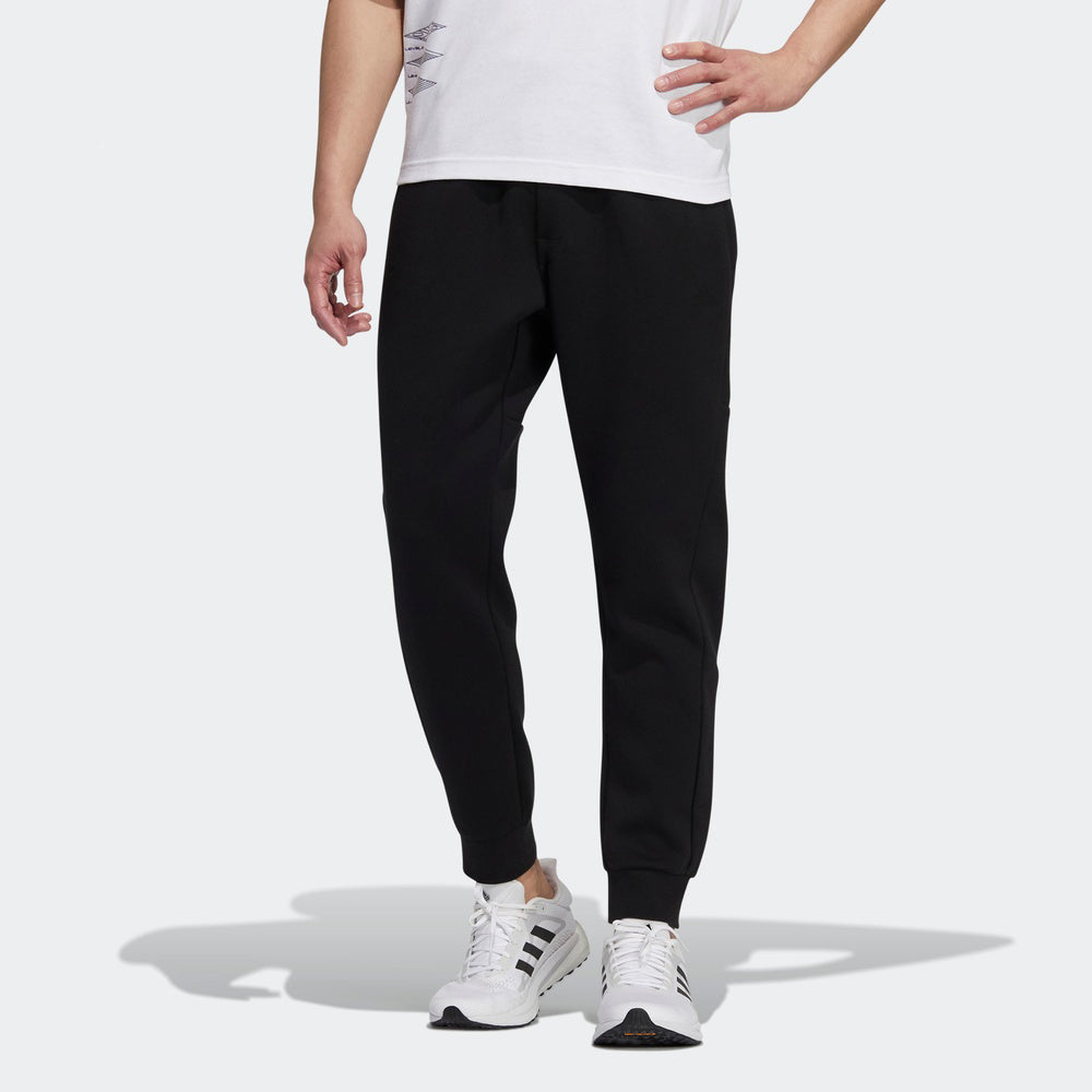 Men's adidas Solid Color Sports Pants/Trousers/Joggers Black H39217