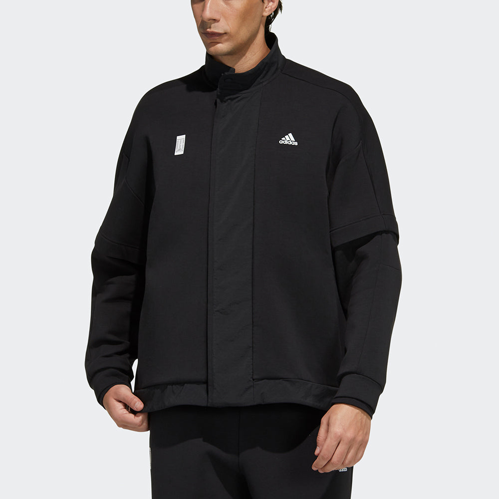 adidas Wj Kn Mid Casual Sports Breathable Jacket Black H39318