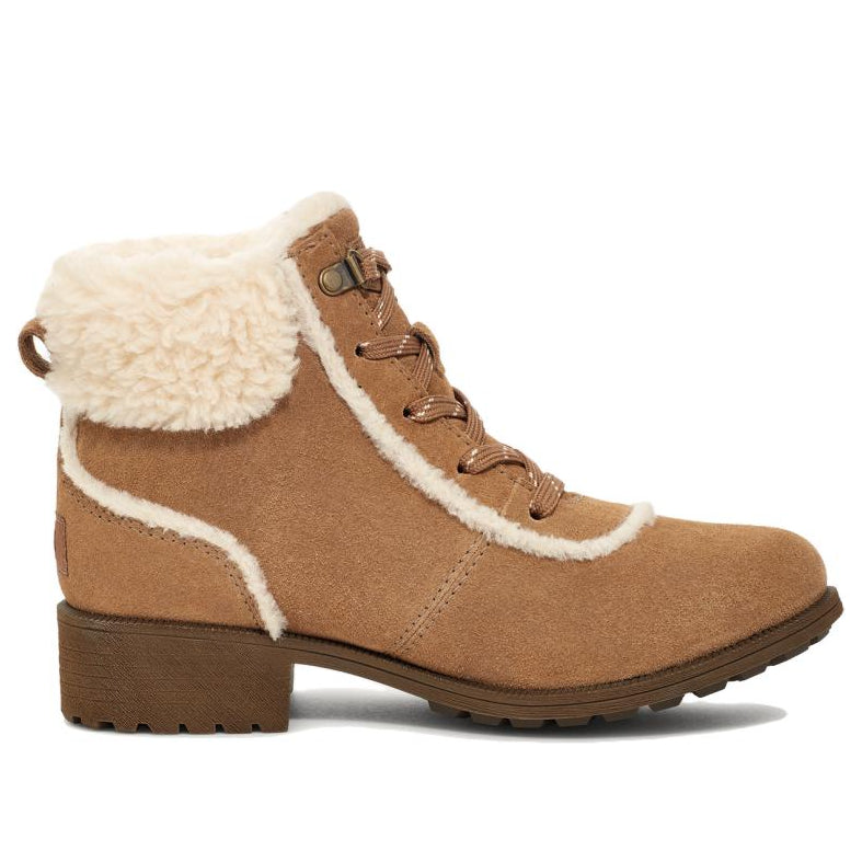 (WMNS) UGG Bodie Fur Lace Boot 'Chestnut' 1153472-CHE