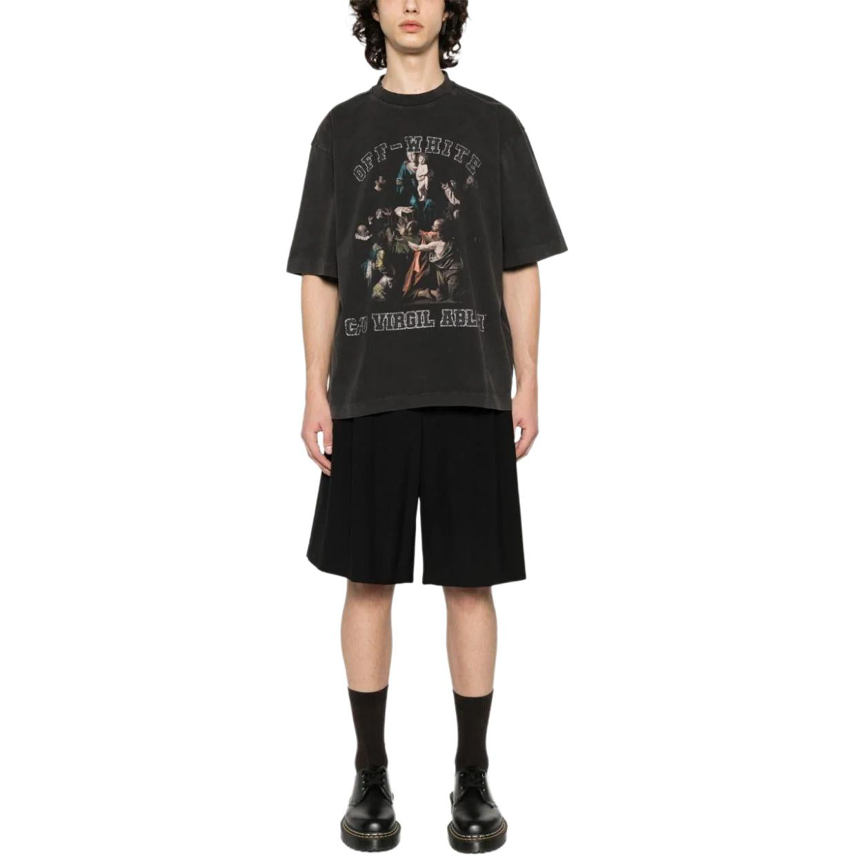 OFF-WHITE Mary Skate Short-Sleeve T-Shirt 'Black' OMAA120S24JER0061001