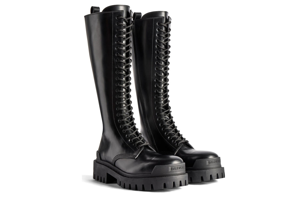 (WMNS) Balenciaga Strike 20mm Boots 'Black Matte Smooth Calfskin' 763557WA9601000