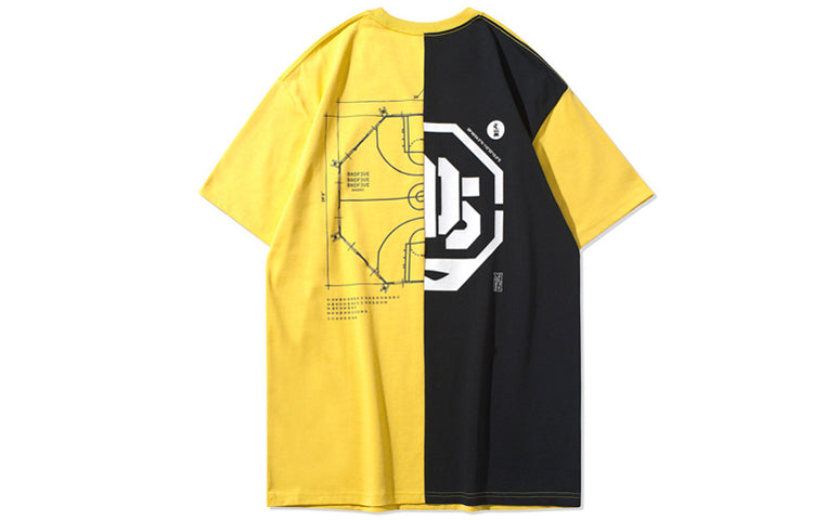 Li-Ning BADFIVE Basketball Series Contrasting Colors Short Sleeve 'Yellow' AHSQ229-1