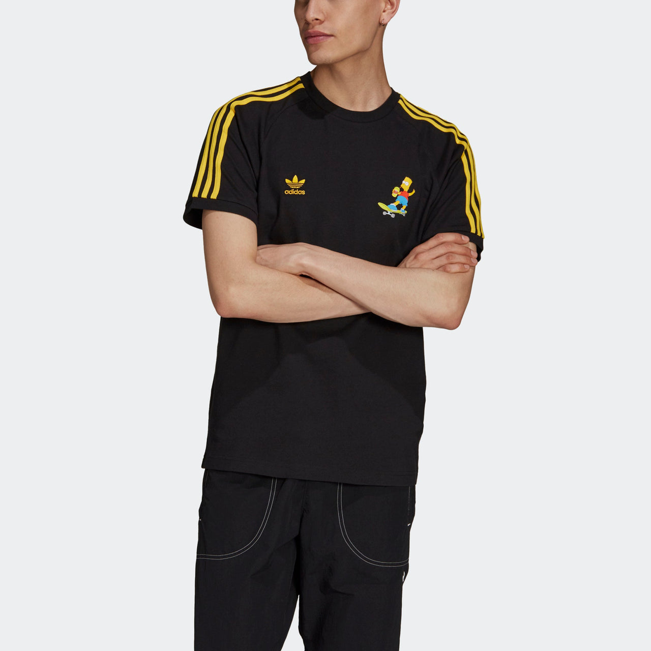 adidas originals x The Simpsons Men's Stripes Print Black HA5815
