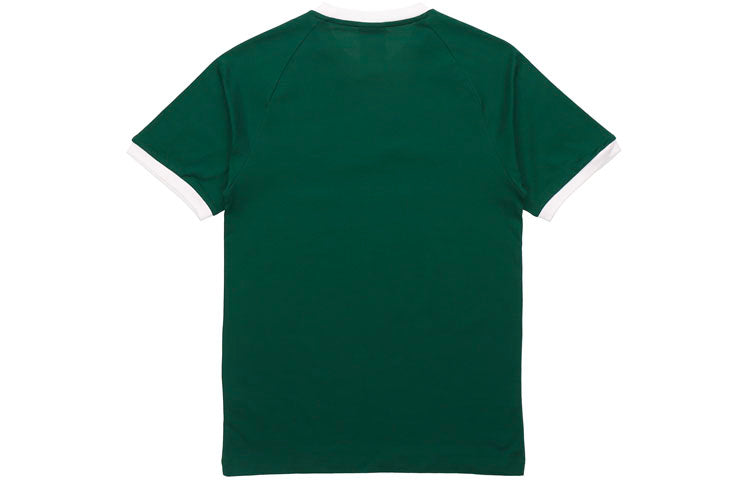 adidas originals 3-Stripes Tee Casual Round Neck Loose Logo Stripe Short Sleeve Dark Green GD9935