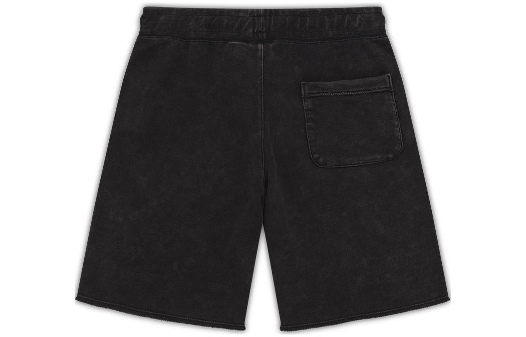 Men's Nike Printing Logo Solid Color Lacing Casual Shorts Black DV3315-010