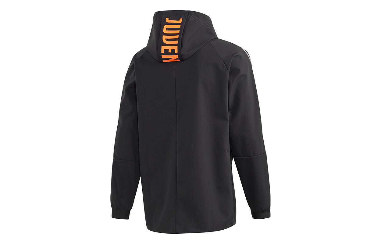 adidas JUVE TRAVEL JKT Juventus Soccer/Football Sports Hooded Jacket Black FR4202