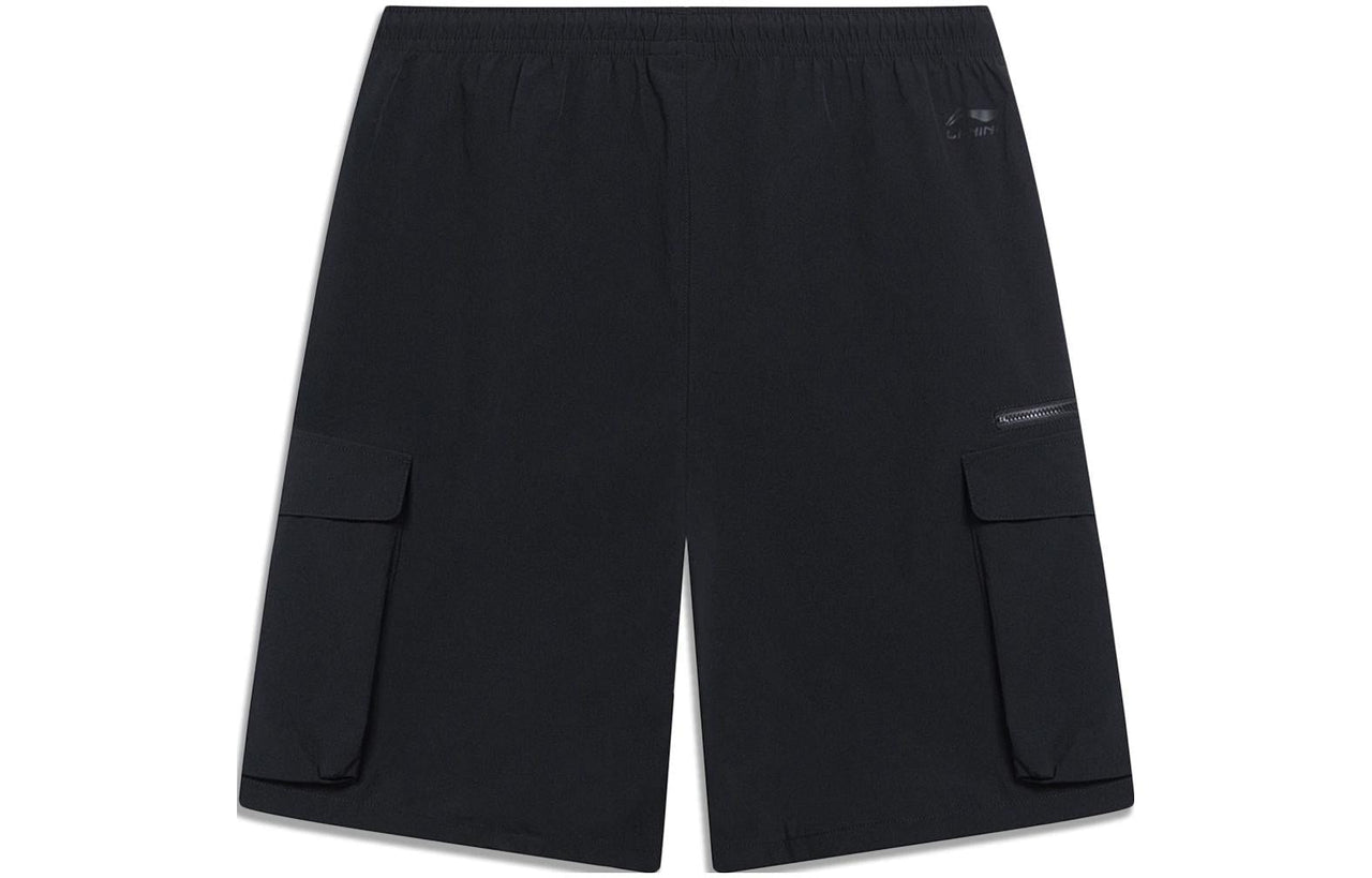 Li-Ning Lifestyle Cotton Shorts 'Black' AKST071-2