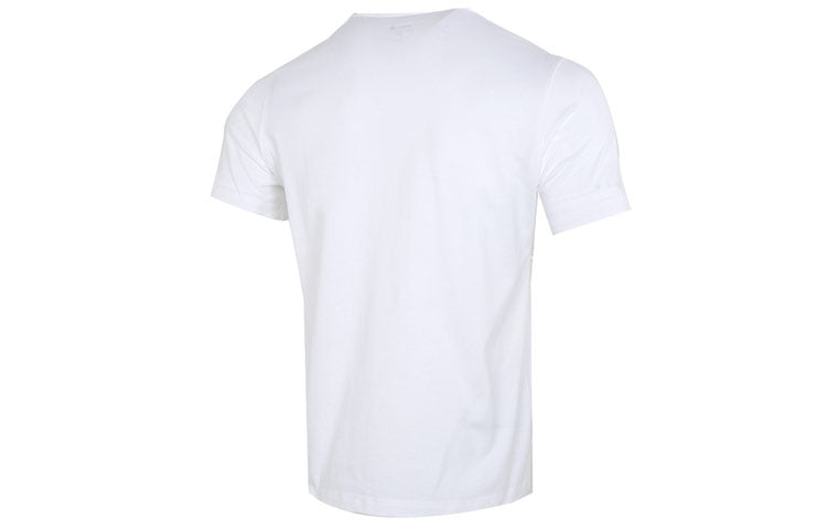 Men's adidas neo Athleisure Casual Sports Breathable Logo Solid Color Round Neck Short Sleeve White T-Shirt HD7069