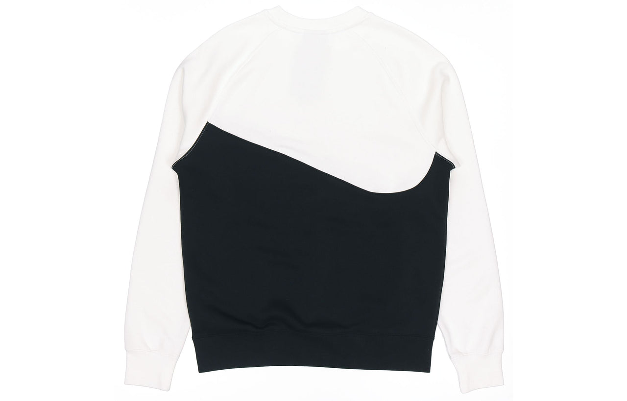 Nike Sportswear Swoosh Casual Round Neck Pullover Sports Black White  CZ4922-010
