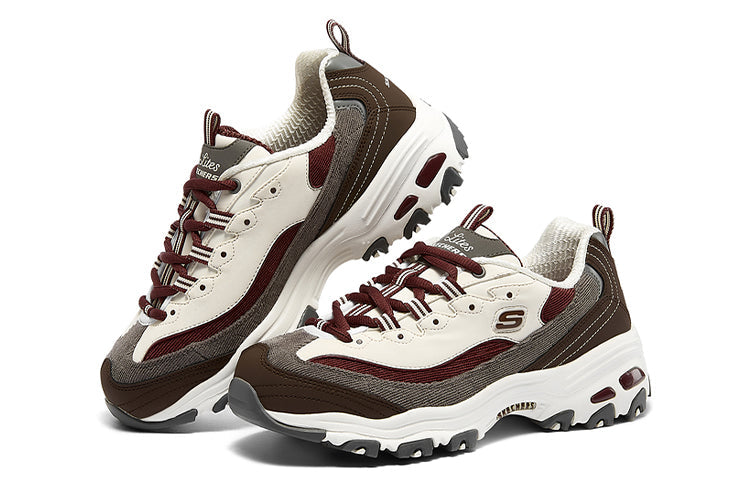 (WMNS) Skechers D'Lites 1.0 'Wine Red Brown' 149906-BUGY