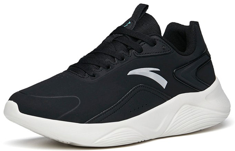 ANTA Leather Running Shoes 'Black White' 112215571-6