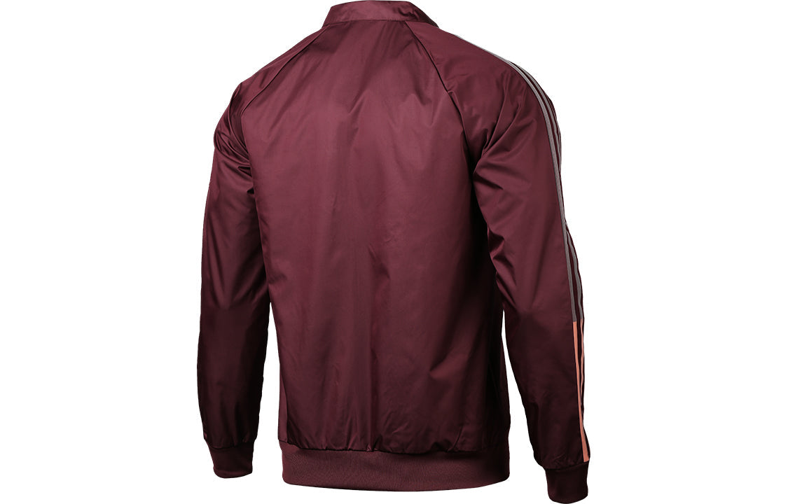 adidas Mufc Anthem Jkt 20-21 Season Manchester United Soccer/Football Jacket Purple Red FR3865