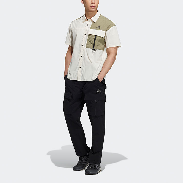 Men's adidas Utl Cargo Pants Solid Color Outdoor Multiple Pockets Sports Pants/Trousers/Joggers Black H13794