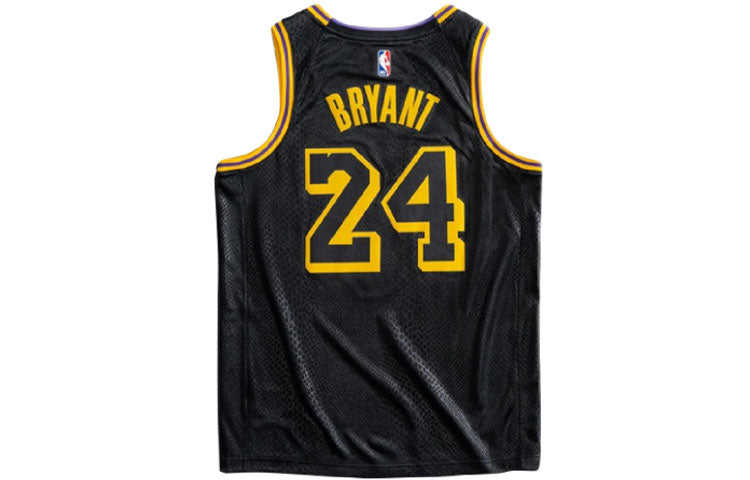 Men's Nike NBA Los Angeles Lakers City Edition 8&24 Mamba Week Kobe Commemorate Black Jersey DJ0471-010