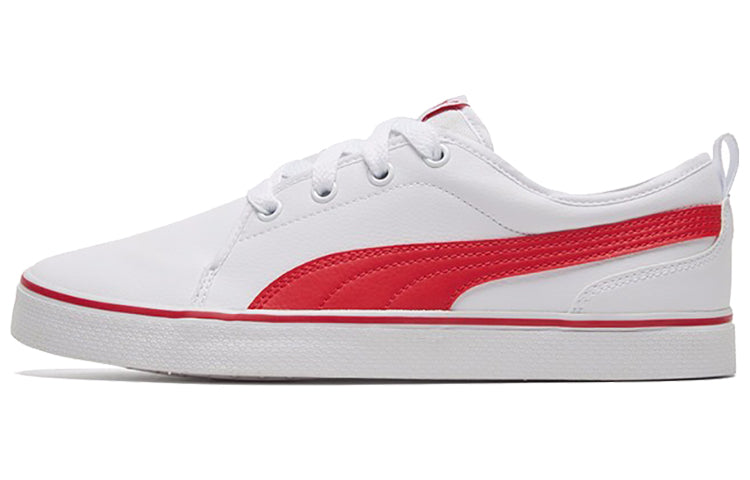 PUMA Street Retro Low Top Casual Skate Shoes Unisex White Red 367928-02