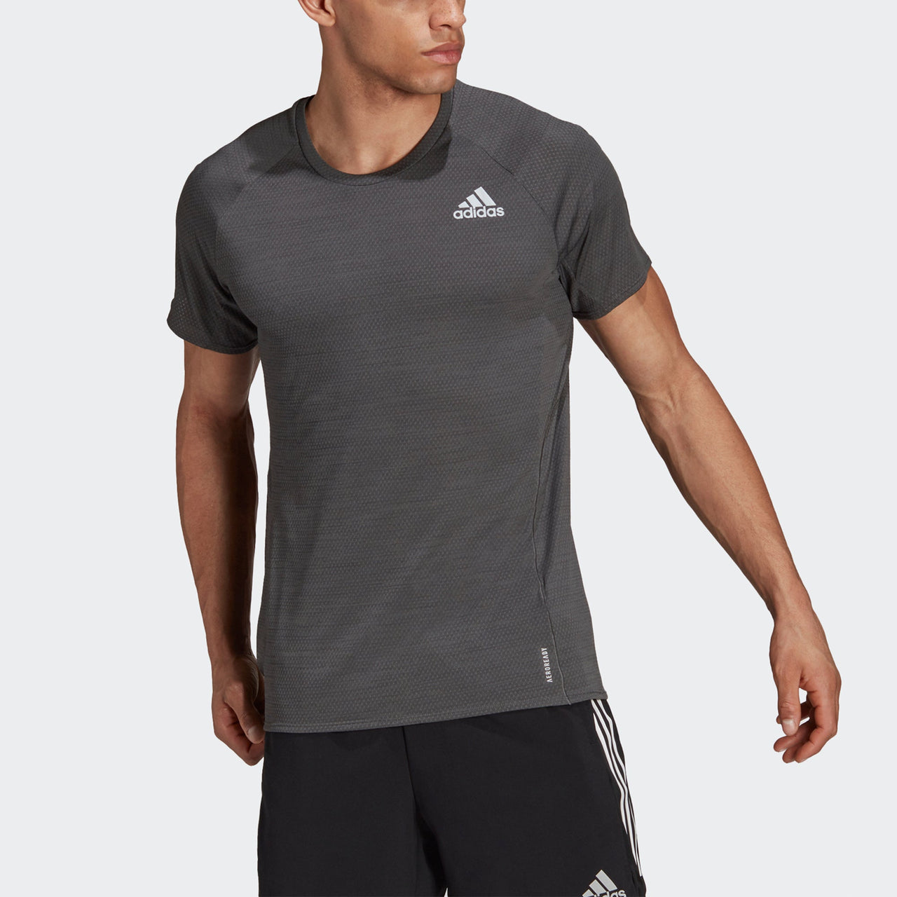 adidas Leisure Sports Running Short Sleeve Men's Dark Grey H25045