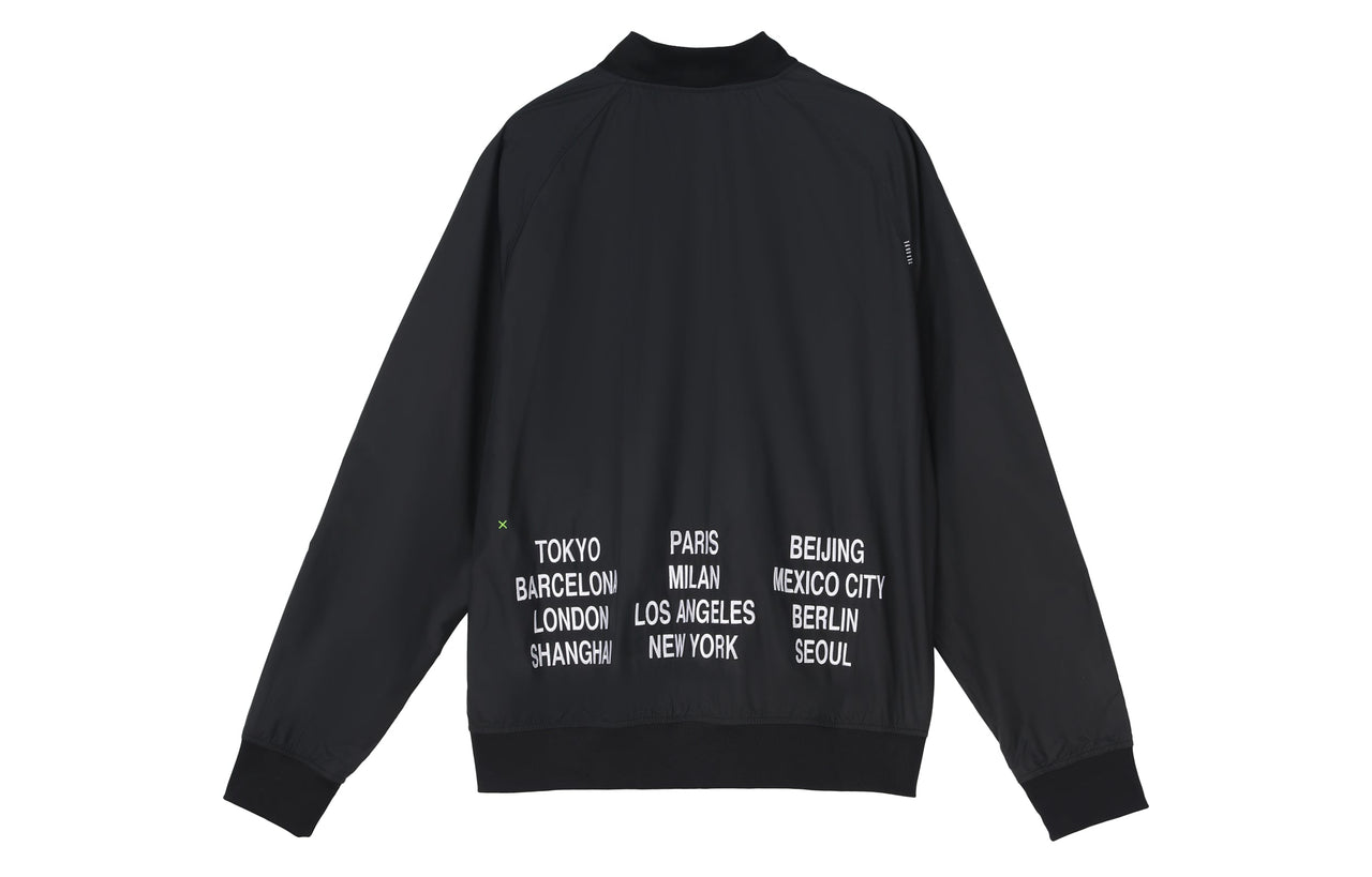 Nike Alphabet Logo Printing Woven Casual Jacket Black DA0648-010