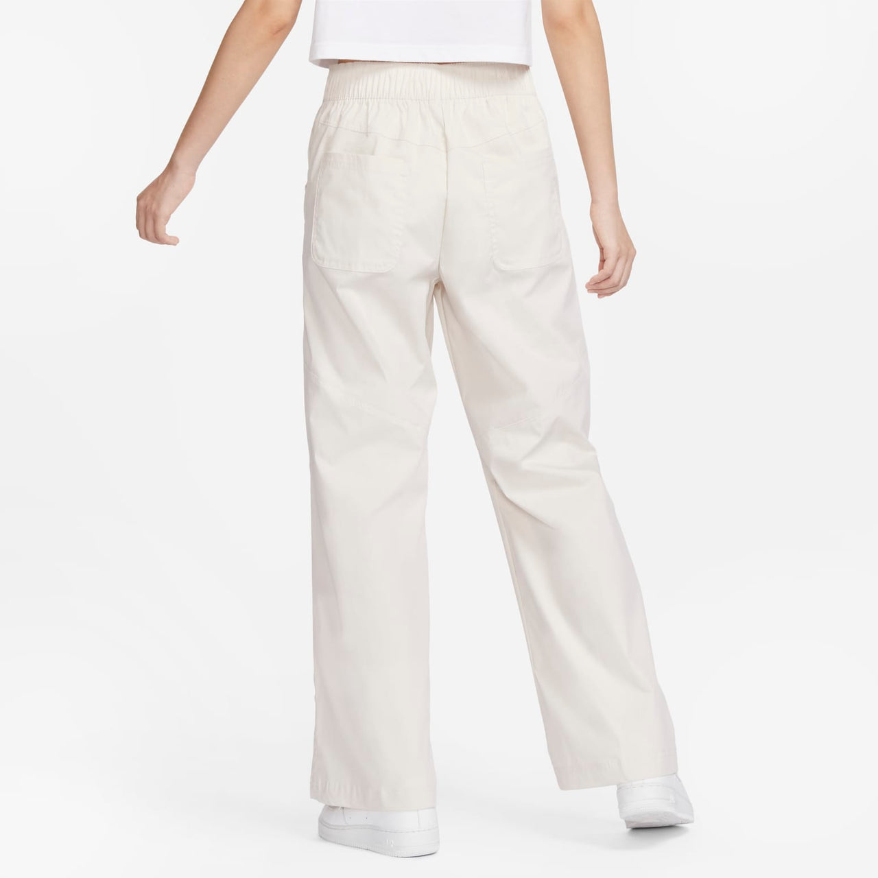 (WMNS) Nike Sportswear Essentials Woven High-Rise Pants 'Beige' FB8285-104