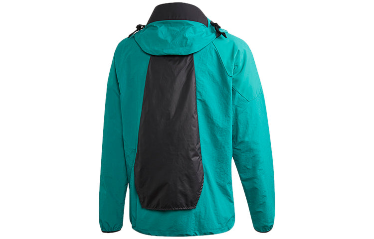 adidas originals Half Zipper hooded track Jacket Green FM3684