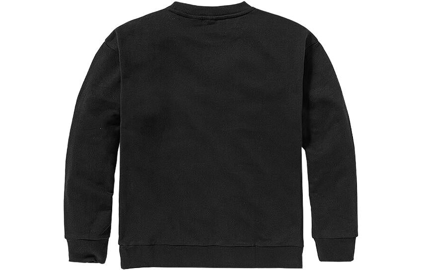 (WMNS) Timberland Logo Texture Crew Sweater 'Black' A6HV5-001