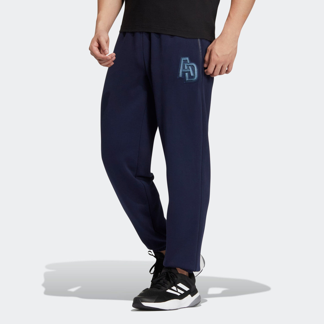 adidas Logo Monogram Pants 'Navy' IB2740
