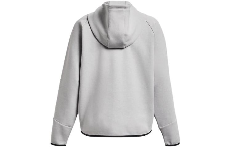 (WMNS) Under Armour Unstoppable Fleece Full Zip Jacket 'Light Grey' 1379842-011