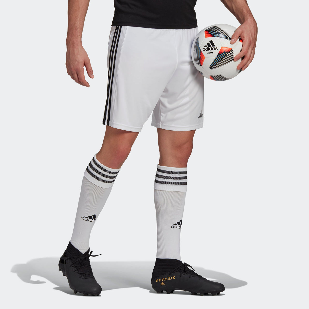 adidas Squad 21 Sho Stripe Soccer/Football Sports Shorts White GN5773