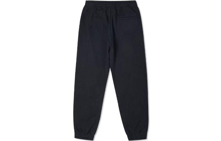 (WMNS) Converse Solid Color Lacing Bundle Feet Sports Pants/Trousers/Joggers Dark Black 10022965-A03
