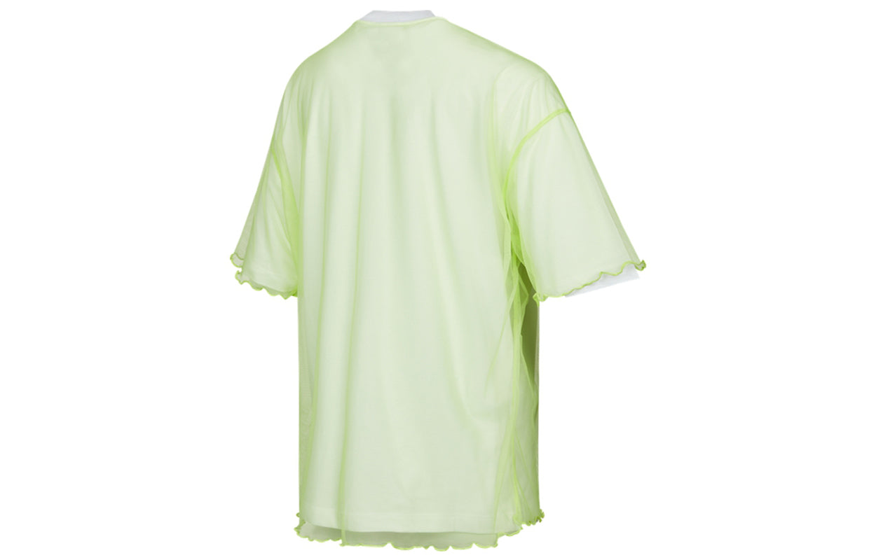 (WMNS) Nike As Nike Sportswear Tulle Ss Top Nike Sportswear Tee Yellow DD4530-736