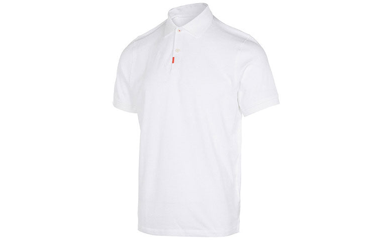 Men's Nike Solid Color Logo Embroidered Half-Fastening Pullover Short Sleeve White Polo Shirt DB3264-100