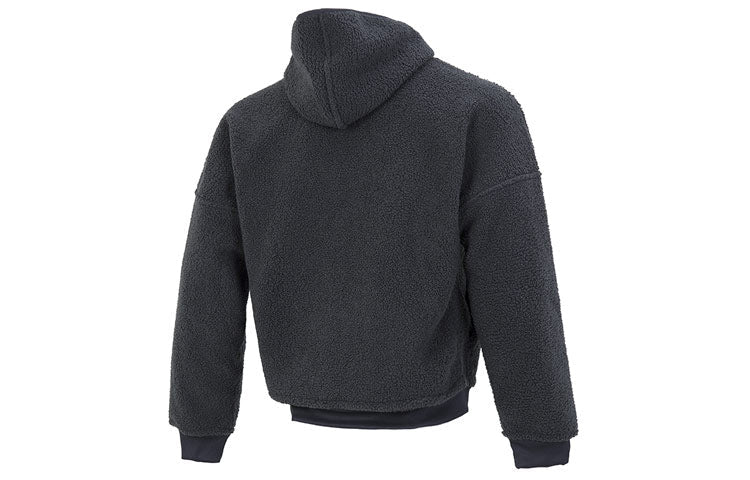 Men's adidas New Polar Fz Solid Color Reversible Athleisure Casual Sports Hooded Jacket Gray HG2076
