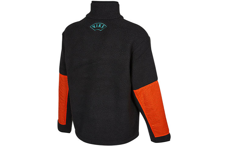 Nike CNY Chinese New Year's Edition Contrast Color Stitching Loose logo Sports Stand Collar Jacket Black DQ5061-010