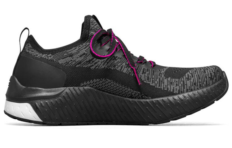 (WMNS) Skechers Go Run Steady Sports Shoes Black/White/Purple 16025-BKHP