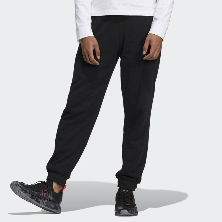 Men's adidas originals Limited Loose Bundle Feet Lacing Sports Pants/Trousers/Joggers Black HD0322