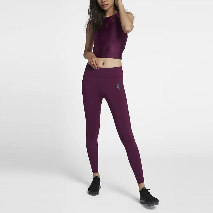 (WMNS) Nike Tight Training Running Sports Pants/Trousers/Joggers Red AA1740-609
