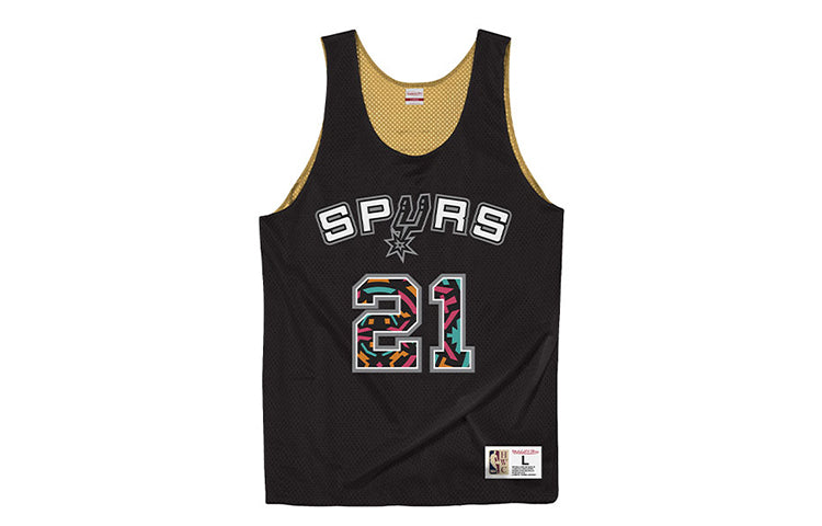 Mitchell & Ness NBA Reversible Mesh Tank Spurs 03 Tim Duncan MSRVMI19003-SASBKGD03TDU