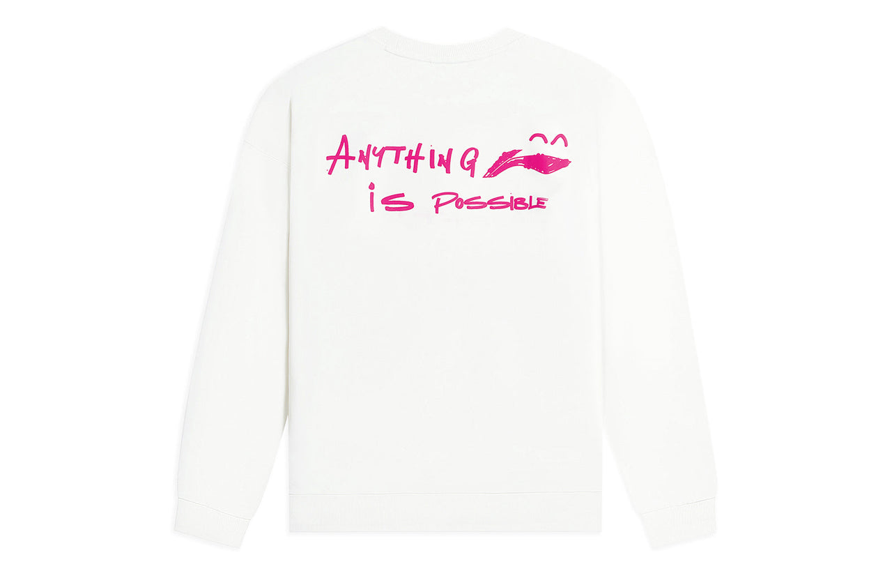Li-Ning Anything Is Possible Graphic Sweatshirt 'White' AWDSF71-1