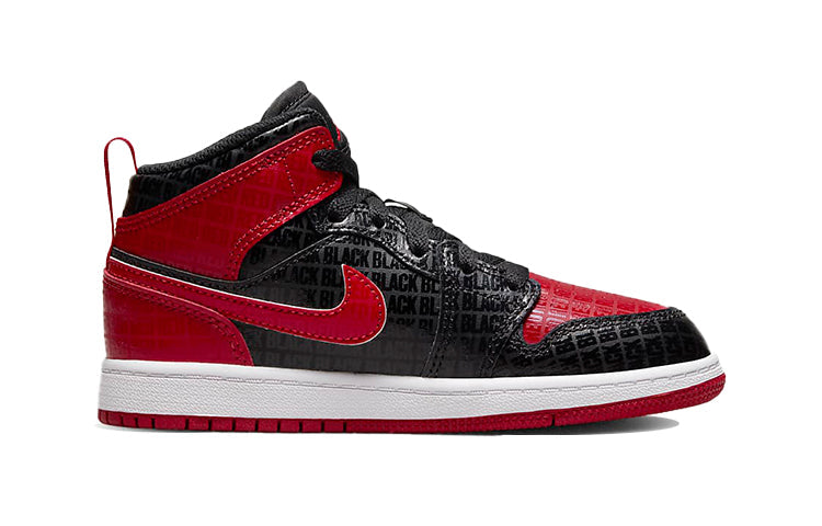 (PS) Air Jordan 1 Mid SS 'Black + Red = Bred' DM9651-001