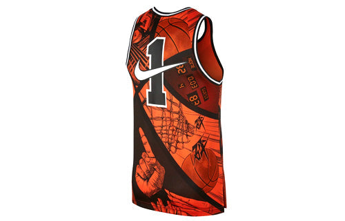 Nike As Hbl Dna Jersey Tank Nike High School League Men's Basketball Vest 'Orange Red' CI9081-890