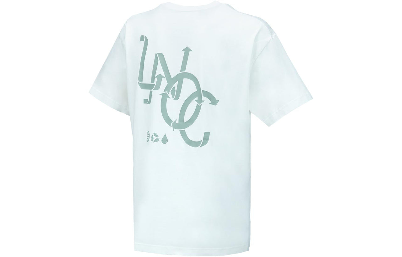 Li-Ning Printed Graphic Crew Neck T-shirt 'White Green' AHST129-1