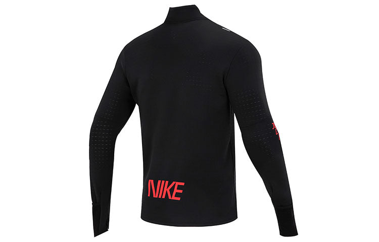Nike Therma FIT Repel Element Long Sleeves Tee 'Black Red' FD4064-010