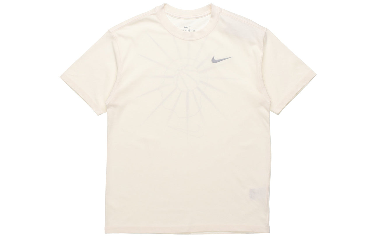 Nike Basketball Sports Round Neck Short Sleeve Creamy White DD0827-901