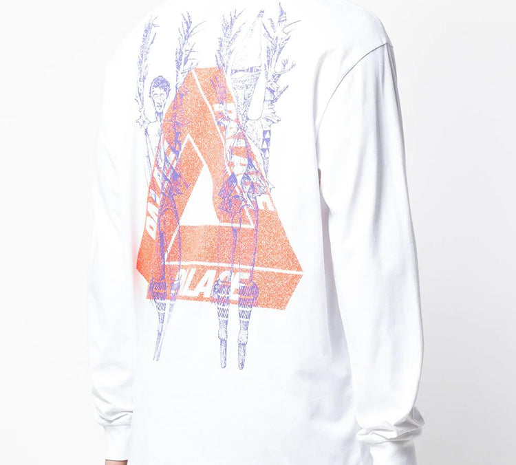 PALACE Pair Of Hippys Portrait Long Sleeves Unisex White P17LS017T