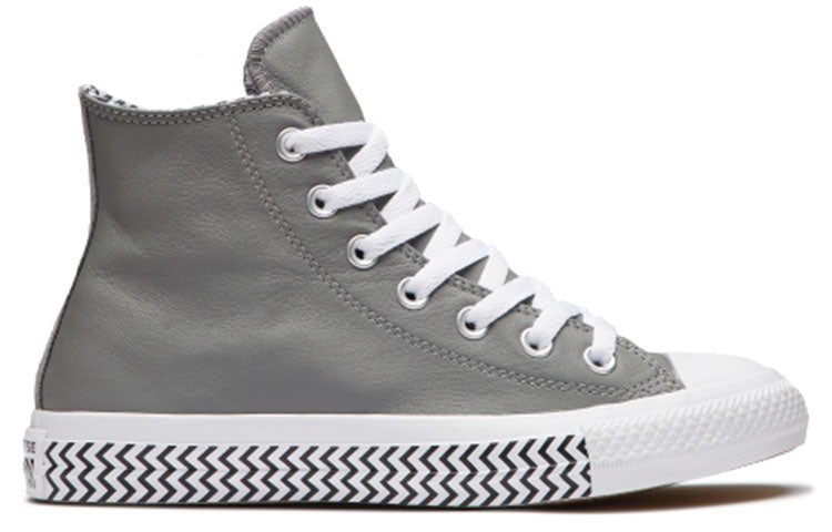 (WMNS) Converse Chuck Taylor All Star High Top Leather Grey White 566130C
