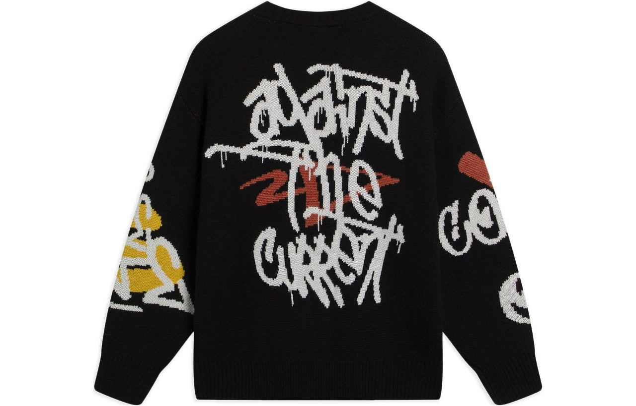 Li-Ning CF Mars Graphic Crew Neck Sweater 'Black' AMBS187-3
