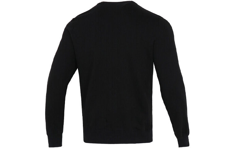 PUMA Bronzing Logo Sports Round Neck Pullover Black 535278-01